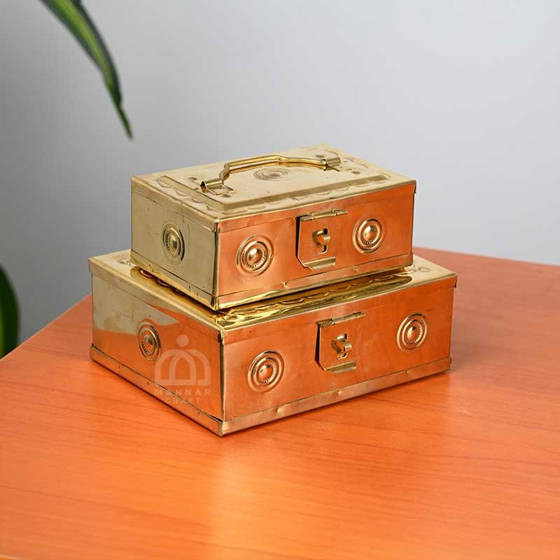Brass Rectangle Betel Box